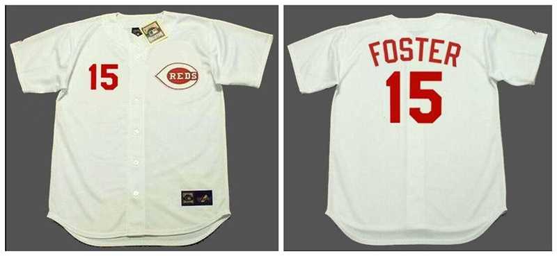 Reds 15 George Foster White 1971's Throwback Cool Base Jersey,We sell and wholesale Reds 15 George Foster White 1971's Throwback Cool Base Jersey on line form chian!